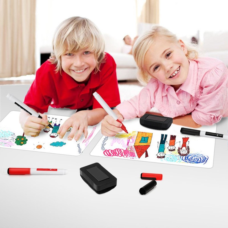 ANLIOTE Magnetic Dry Erase Board Fridge White Board Sheet 20x13