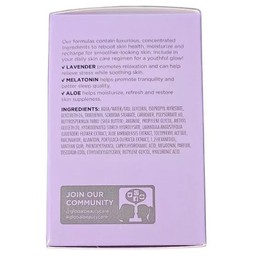 Crema calmante para la piel nocturna 1.7 fl oz con lavanda, melatonina y aloe