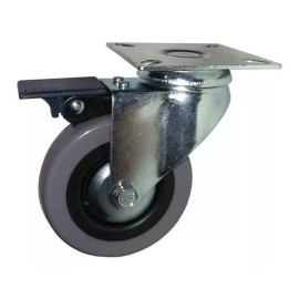 LIZOFERTAS Rodaja Giratoria Pvc Con Freno Muebles 4 Piezas