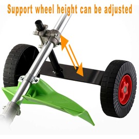 BGTOOL Adjustable Support Wheels Auxiliary Wheels Trimmer Head Attachment Universal fit for Gas/Petrol/Electric Brushcutter Strimmer