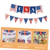 Alipis Independence Day Decor 2pcs American Flag Banner Patriotic Bunting