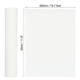 PATIKIL 12Inch x 20Ft Shelf Liner, Non-Adhesive Cabinet Liners EVA Refrigerator Drawer Mats Washable Oil-Proof with Bubble Texture for Kitchen Cupboard Cabinets Shelves, Cream