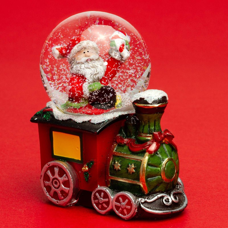 SIKORA SK06 Small Glass Decorative Snow Globe Santa Claus in