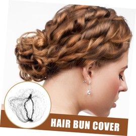 Gatuida Invisible Hair Nets 100Pcs Black 6 Inch Elastic Mesh Hair Bun Net for Food Service and Ballet