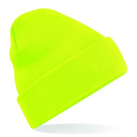 Beechfield B045 Cuffed Beanie, Fluoreszierendes gelb, Einheitsgröße