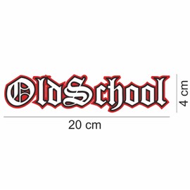 Sticker Oldschool XL Black Red I kfz391 I 20 x 4 cm I Car Sticker Bicycle Sticker Motorcycle Sticker Moped Scooter Notebook Laptop I Weatherproof