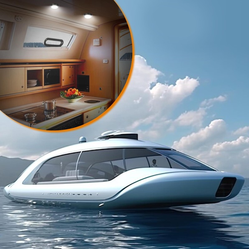 RVZONE Marine Boat Dome Light 12V LED Boat Interior Lights