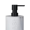 Indecor Home Resin White Marbled Body Wash Engraved Bottle Refillable