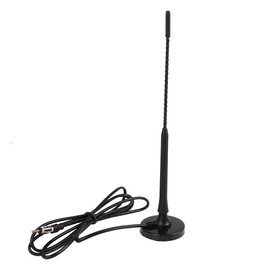 X AUTOHAUX 29.5cm Height DC 12V Black Magnetic Base Roof FM AM Radio Car Signal Antenna
