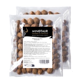 Minotaur Spices Nutmeg Whole 2 x 250 g (0.5 kg) Approx. 100-130 Pieces (depending on the size of the nut)