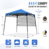 EAGLE PEAK 8x8 Pop Up Canopy Tent with Sidewall, Compact,