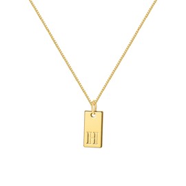 Yimofy Gold Initial Necklace for Women 18K Gold Plated Stainless Steel Women's Dainty Letter Necklace Tiny A-Z Alphabet Pendant Choker Necklace H