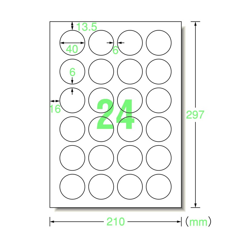 Label Stickers, Glossy Film, Transparent, Strong Adhesion, A4 Form, 24