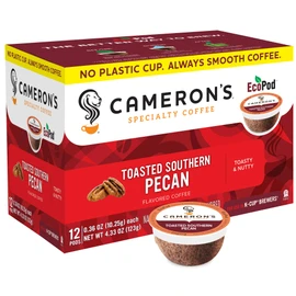 Cameron's Coffee Single Serve Pods, Flavored, Toasted Southern Pecan, 12 Count (Pack of 1)