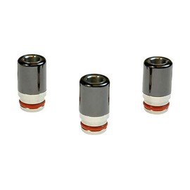 Armerah Tiny 510 Drip Tip eCig Mouthpiece Short/Narrow Zirconia/Steel 3 Pack in Black