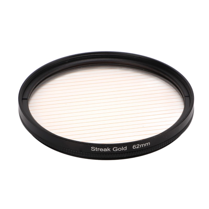 Gold Streak Digital Camera Lens Filter Antiscratch Optical Glass Aluminum
