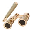 Mini Metal Binoculars 3x25 Lightweight Binocular with Built-in Foldable Handle