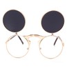 GYsnail Make the world clear Round Flip Up Sunglasses for