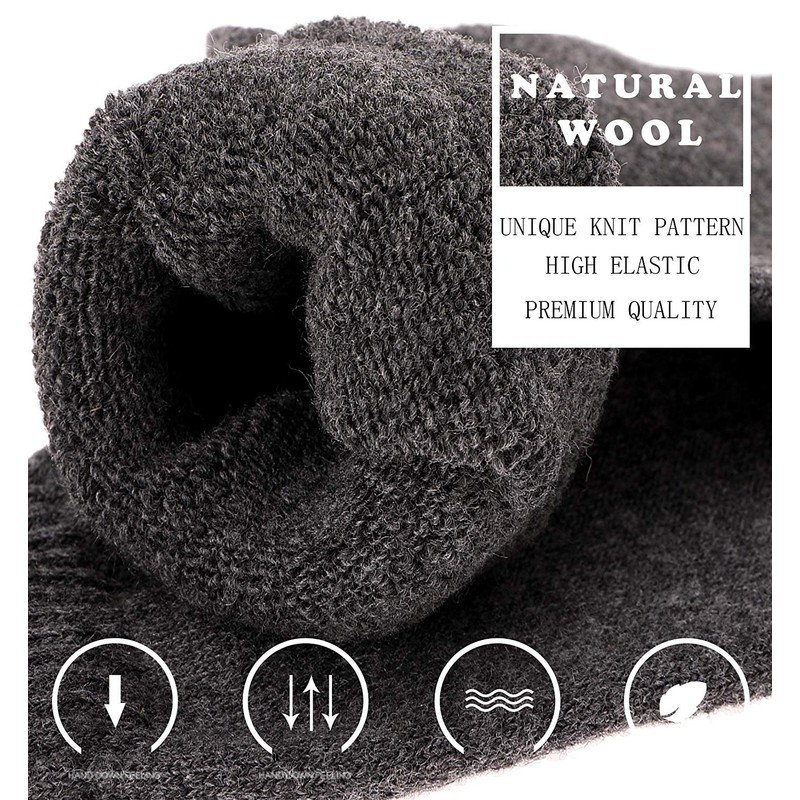 Mens Heavy Thick Wool Socks - Soft Warm Comfort Winter
