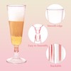 Biiange Pink Plastic Wine Glasses 12 Pack Disposable Champagne Flutes
