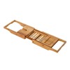 LEGENDARY-YES Bathtub Rack Bamboo Shelf Shower Tub Book Reading Tray