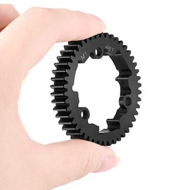BRKRC Steel 46T 50T 51T 52T 54T Main Spur Gear 1 Mod M1 for Tra-xxas X-MAXX XRT E-REVO 2.0 New MAXX XO-1 6S 8S Maxx 4S 1/5 1/6 1/7 1/10 RC Car Upgrade (46T)