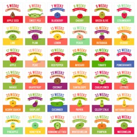 Maternity Weekly Milestone Photo Props / 9" x 9" Modern Pregnancy Keepsake / Adorable Photography As You Grow Signs