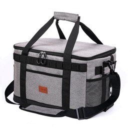 Cooling Backpack, Large Insulated Cool Bag, 25 L Waterproof Cool Bag, Backpack, Lunch Bag, Ultralight Backpack, Picnic Bag, Thermal Bag, Large Capacity for Beach, Camping, BBQ (Grey)