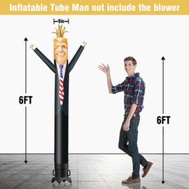 GOODENY 20FT Tall Inflatable Tube Man Trump Theme (18''Diameter) Wacky Wavy Dancing Guy for Outdoor Decoration Advertising Business Promotion (Blower Not Included)