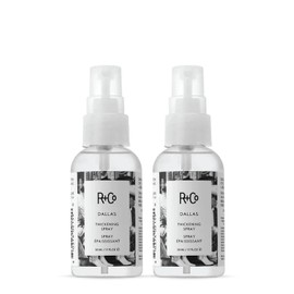 R+Co Laca Espesante Para El Cabello Dallas, Tamaño Viaje | Para Un Peinado Suave Y Con Cuerpo Sin Rigidez | Máximo Volumen, Control Y Brillo | Aprobado Por La Tsa | Paquete De 2
