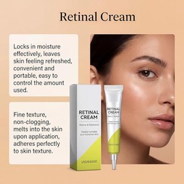 Crema hidratante con retinol que hidrata profundamente y nutre la piel, sérum de retinol para el rostro, potenciador reafirmante Reti/nol Shot, rellenador de arrugas profundas al instante. (2PCS)