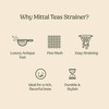 Mittal Teas Brass Tea Strainer with Wooden Handle | Handcrafted