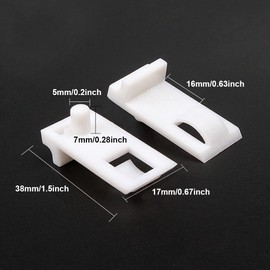 Pack of 200 Shelf Brackets Pegs Plastic Curved Locking Shelf Brackets Pin Clips Push Cabinet Clips for Kitchen Furniture (347)