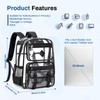 Sisipoet Clear Backpack for School, PVC Clear Bookbag Heavy Duty