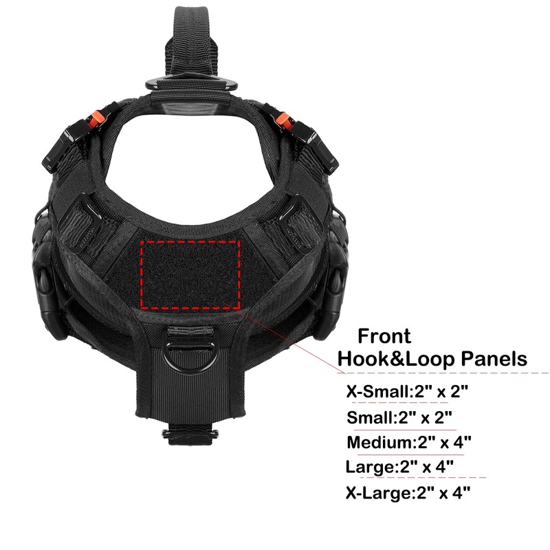 ICEFANG GN3 Tactical Dog Harness with 6X Buckle,Dog Molle Vest