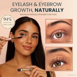Castor Oil (59ml) + Custom Mascara Tube USDA Certified Organic, 100% Pure, Cold Pressed, Hexane Free by . Stimulate Growth for Eyelashes, Eyebrows, Hair. Lash Growth Serum. Brow Treatment