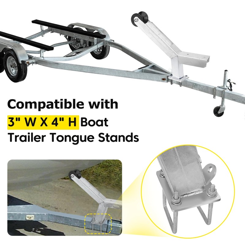 Boat Trailer Winch Post with Trailer Roller Compatible with 3"