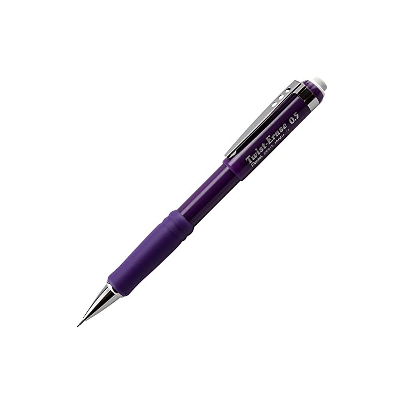 Pentel Automatic Pencil with Twist Eraser, 0.5 mm, Violet (PENQE515V)
