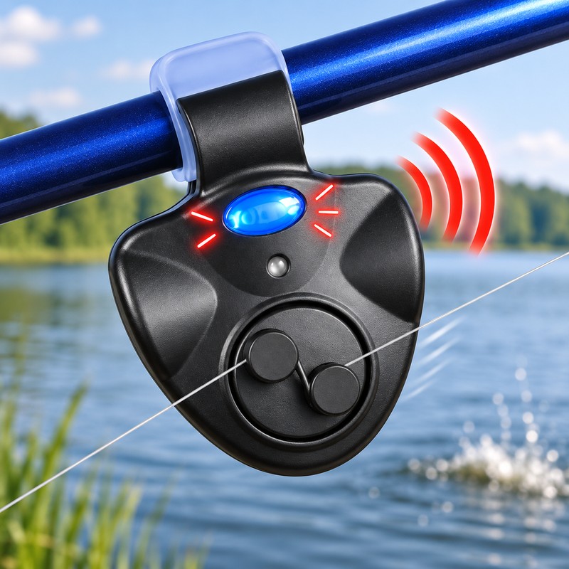 Electronic Fishing Bite Alarm for Rods – Clip-On Sound &