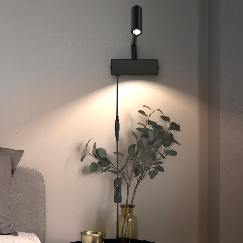 Hudyogy Picture Light for Wall with Retractable Arm, Rotatable Indoor
