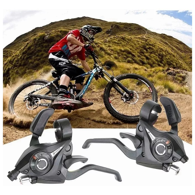 Homheal Palancas De Freno /cambios Bicicleta Montaña 24 Vel 3x8