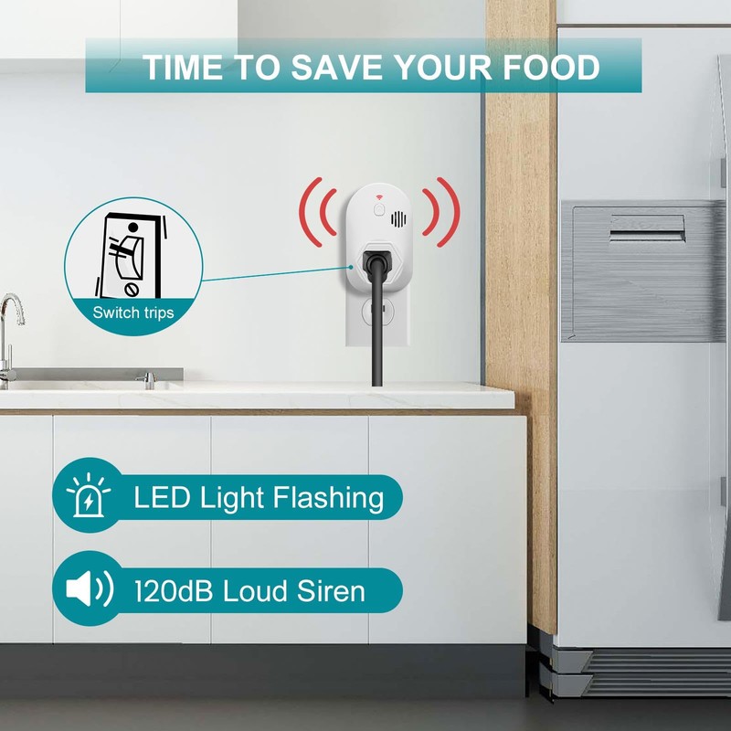 Briidea Power Failure Alarm with LED Indicator & 80dB Siren,