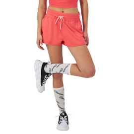 Champion Shorts, Touch, Comfortable, Soft for Women, 2.5", High Tide Coral C -Patch Logo