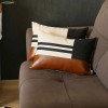 Homeroots Set Of 2 Brown Geometric Lumbar Pillow Covers