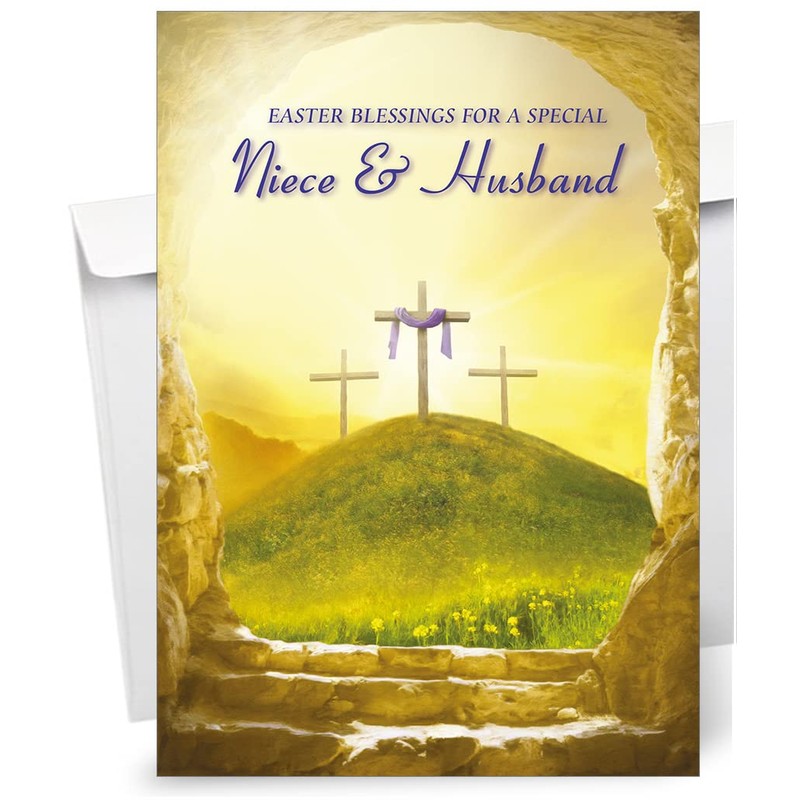 Niece & Husband Religious Easter Card - Christian Easter Card