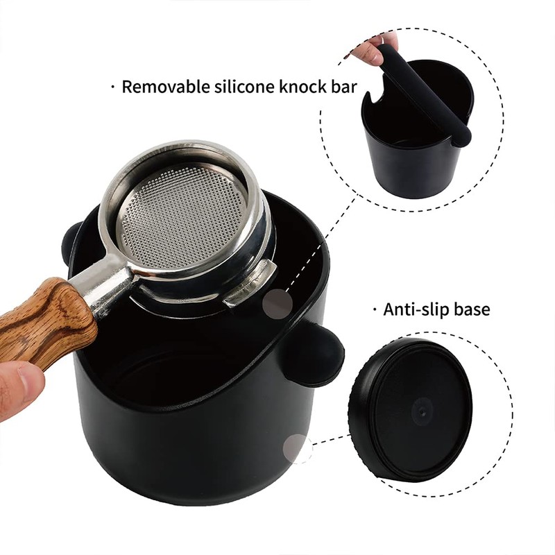 Watchget Espresso Knock Box 4.1" Knock Box ABS Coffee Residue