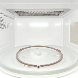 Generic Microwave Turntable Ring: 7.8 inch Microwave Turntable Plate Rack Microwave Glass Turntable Plate Roller Support Rotating Ring,Roller Height 15 mm