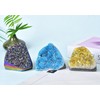 Angel Aura Quartz Geode Druzy Titanium Coated Crystal Cluster Rock