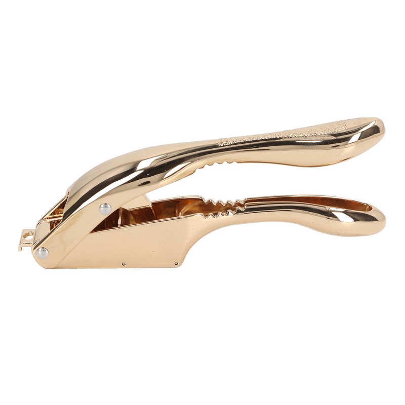 Garlic Press Gold Color Aluminium Alloy Dolphin Style Teeth Design