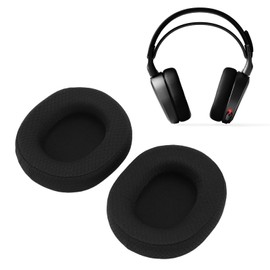 Ear Pads Replacement for Arctis 3/5/7/9/1,Arctis Pro, Breathable Mesh Fabric Memory Foam Sponge Replacement Ear Cushions, 2 Pairs, Black